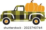 fall truck with pumpkin svg... | Shutterstock .eps vector #2023740764