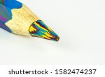 Big color pencil isolated on...