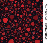red hearts at black background. ... | Shutterstock .eps vector #1904269747