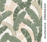green tropical leaves drawing... | Shutterstock .eps vector #2086466164
