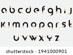 calligraphy alphabet small... | Shutterstock .eps vector #1941000901