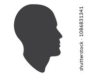 person head vector icon. man... | Shutterstock .eps vector #1086831341