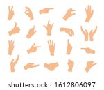 gesturing hands. hand with... | Shutterstock .eps vector #1612806097
