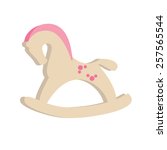 Wooden Pink Rocking Horse For...