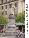 Small photo of DUBLIN, IRELAND-- MAY 28, 2012: Theobald Mathew statue, an Irish Catholic teetotalist reformer, popularly known as Father Mathew.