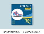 shoes social media banner  post ... | Shutterstock .eps vector #1989262514
