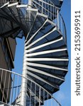 Metal Spiral Staircase Outside...