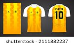 yellow sports shirt jersey... | Shutterstock .eps vector #2111882237