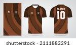 brown sports shirt jersey... | Shutterstock .eps vector #2111882291