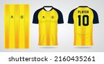 yellow football jersey sport... | Shutterstock .eps vector #2160435261