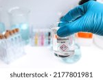 Small photo of Hydrochloric acid in glass, chemical in the laboratory and industry