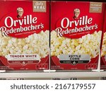 Small photo of Grovetown, Ga USA - 05 27 22: Retail store Orville Redenbachers popcorn variety and price