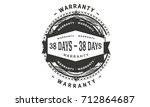 38 days warranty icon vintage... | Shutterstock .eps vector #712864687