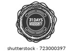 31 days warranty icon vintage... | Shutterstock .eps vector #723000397