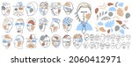 big set of men faces in minimal ... | Shutterstock .eps vector #2060412971