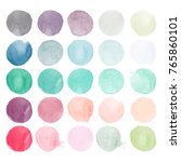 set of watercolor shapes.... | Shutterstock .eps vector #765860101