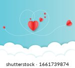 Love Red Heart Balloon Paper...