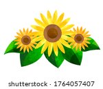 cutout style sunflower  ... | Shutterstock .eps vector #1764057407