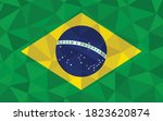 low poly brazil flag vector... | Shutterstock .eps vector #1823620874
