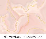 Pink Marble With Gold Sparking...