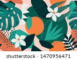 collage contemporary floral... | Shutterstock .eps vector #1470956471
