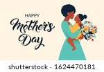 mother silhouette with her baby.... | Shutterstock .eps vector #1624470181