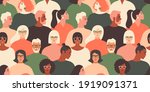 crowd of young and elderly men... | Shutterstock .eps vector #1919091371