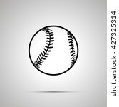 Baseball Ball Simple Black Icon ...