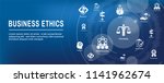 business ethics web banner icon ... | Shutterstock .eps vector #1141962674