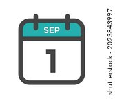 september 1 calendar day or... | Shutterstock .eps vector #2023843997
