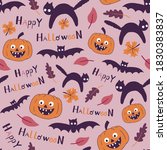 happy halloween funny vector... | Shutterstock .eps vector #1830383837