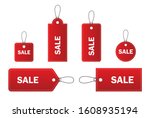 set of sale tags is isolated on ... | Shutterstock .eps vector #1608935194