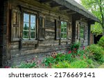 Old Wooden House And Garden