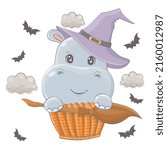 halloween illustration of a... | Shutterstock .eps vector #2160012987