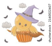 halloween illustration of a... | Shutterstock .eps vector #2160022607