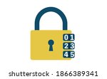 illustration of a locked dial... | Shutterstock .eps vector #1866389341