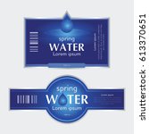 drinking water label  | Shutterstock .eps vector #613370651
