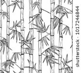 vector seamless bamboo forest... | Shutterstock .eps vector #1017246844