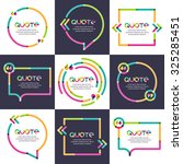 vector set of quote forms... | Shutterstock .eps vector #325285451