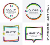 vector set of quote forms... | Shutterstock .eps vector #339549677