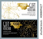 vector gift voucher template... | Shutterstock .eps vector #408889627