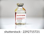 Small photo of Vial of glutathione 200mg for injection only on white background