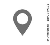 pin point icon. grey map... | Shutterstock .eps vector #1897349131