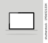 laptop computer icon with blank ... | Shutterstock .eps vector #1906521334