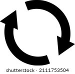two arrow spin icon  recycle... | Shutterstock .eps vector #2111753504