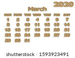 calendar 2020 template logo... | Shutterstock . vector #1593923491