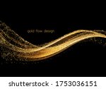 abstract shiny color gold wave... | Shutterstock .eps vector #1753036151