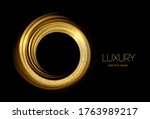 abstract shiny color gold wave... | Shutterstock .eps vector #1763989217