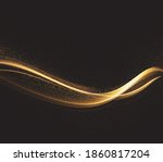 abstract shiny color gold wave... | Shutterstock .eps vector #1860817204