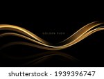 abstract shiny color gold wave... | Shutterstock .eps vector #1939396747